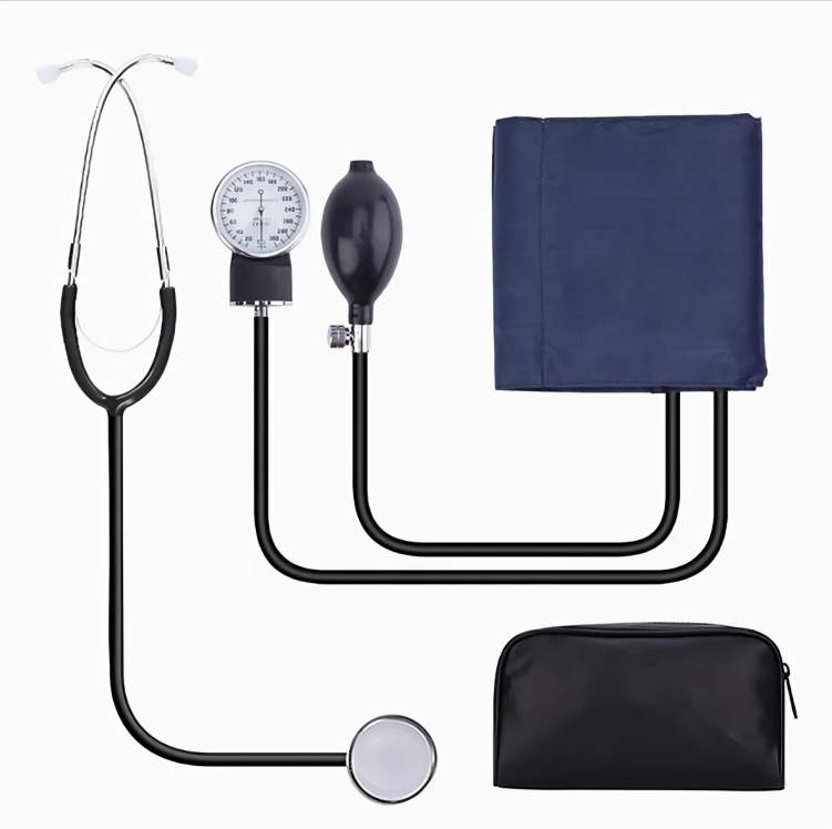 Mediwares Sphygmomanometer - Manual Blood Pressure kit with Adult Cuff, Stethoscope, Portable Leather Case