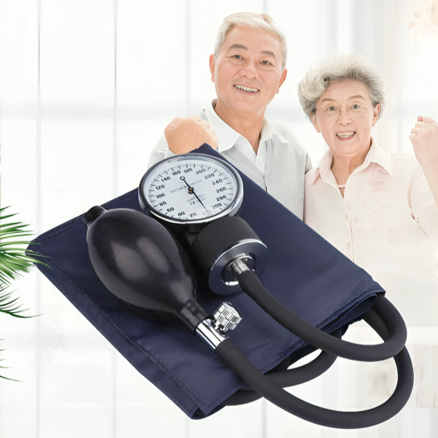 Mediwares Sphygmomanometer - Manual Blood Pressure kit with Adult Cuff, Stethoscope, Portable Leather Case