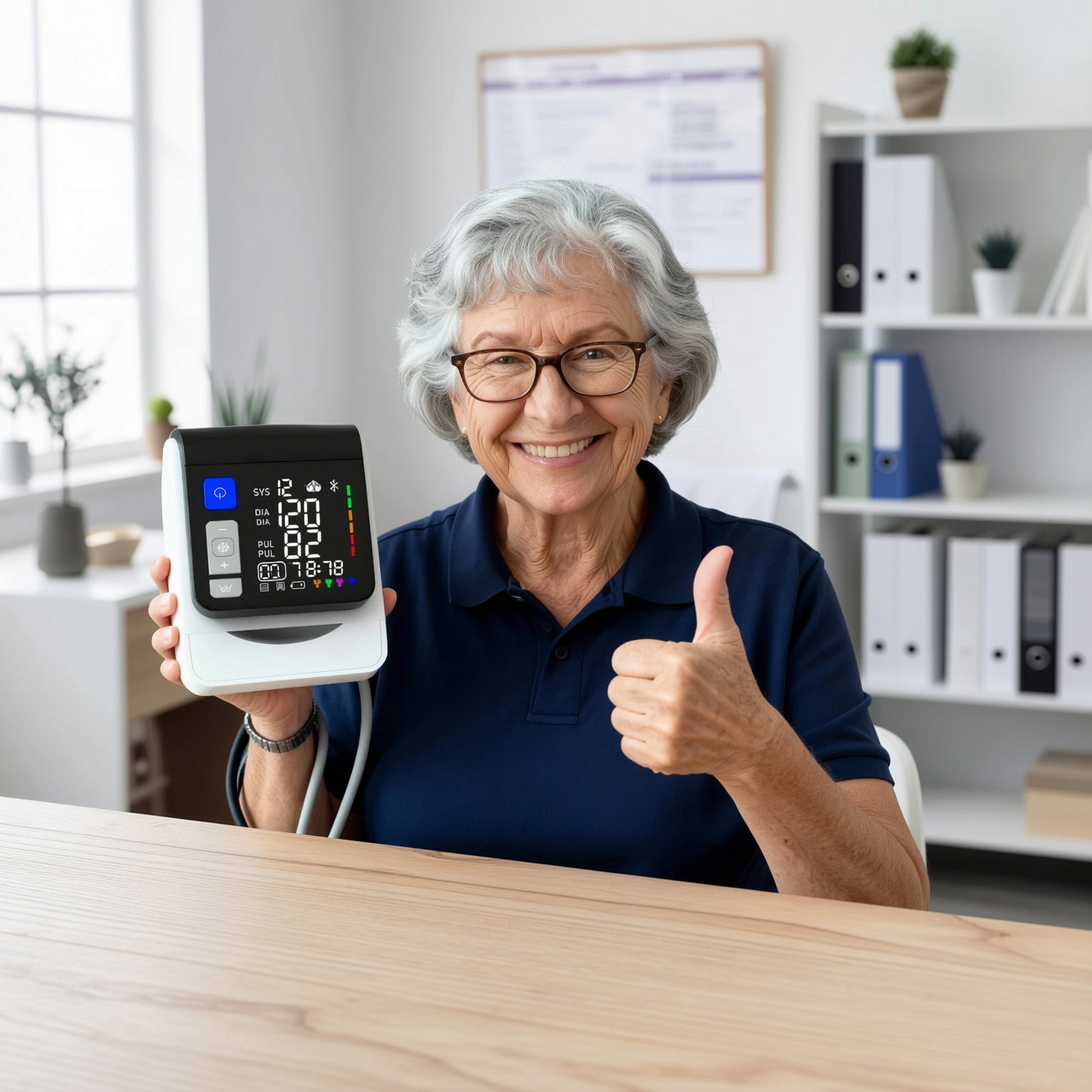 Mediwares Automatic Bandless Upper Arm BP Monitor – Smart Large LED Display, Accurate Readings at Home, Bluetooth App Tracking