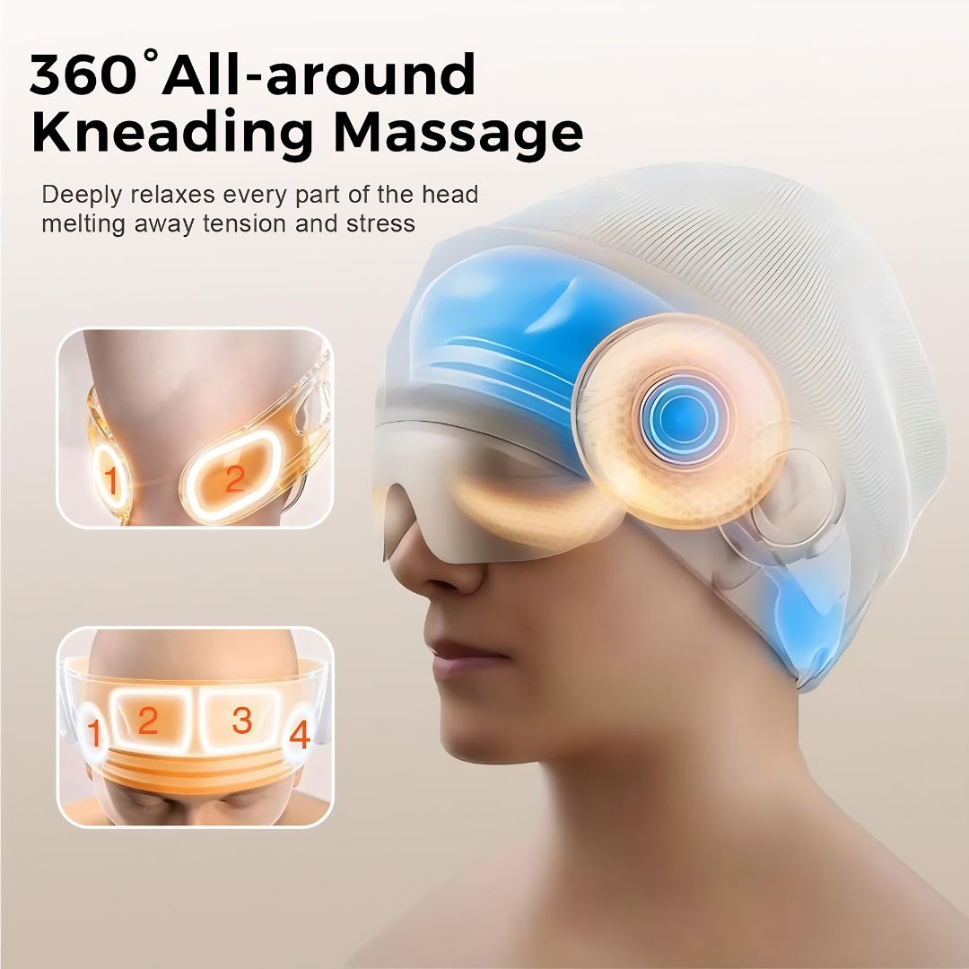 Smart Heated Head Compression & Eye Massager