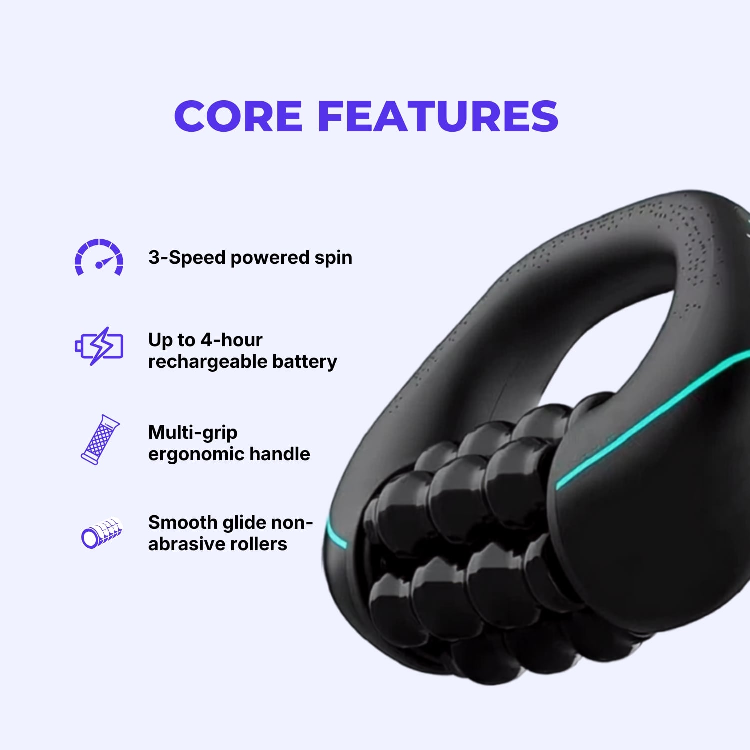Mediwares Mini Rolling Percussive Massager for Neck, Shoulder & Back Pain Relief
