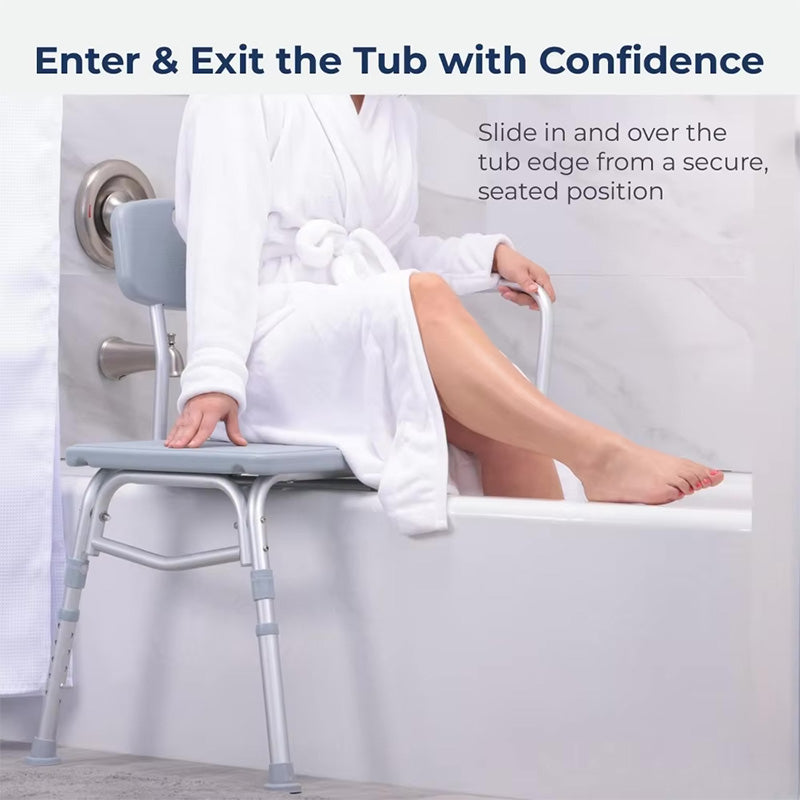 MediWares Height Adjustable Shower Transfer Bench