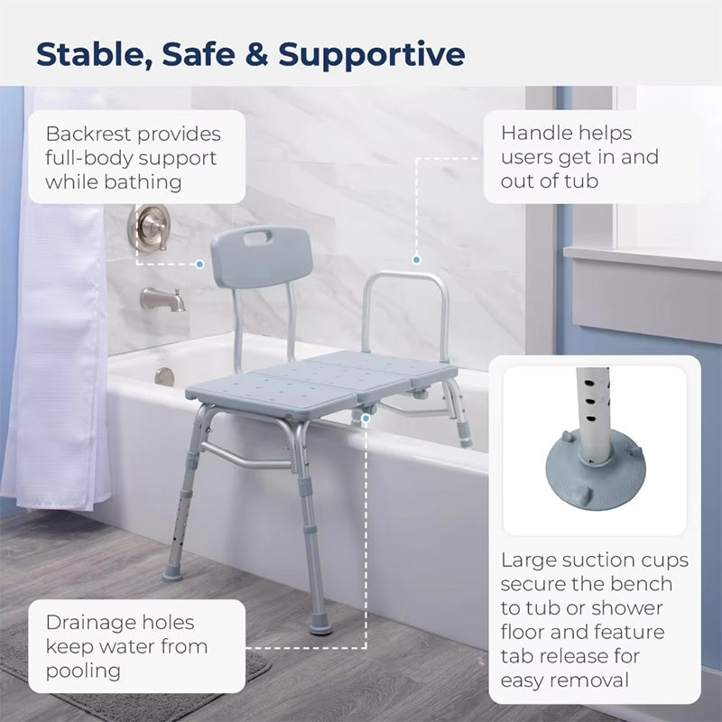 Mediwares Height Adjustable Shower Transfer Bench