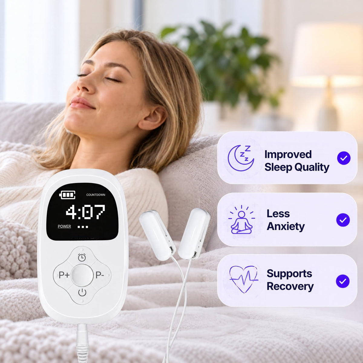 Mediwares CES Vagus Nerve Stimulation device - Promote Relaxation, Deep sleep, Reduce Anxiety and Depression