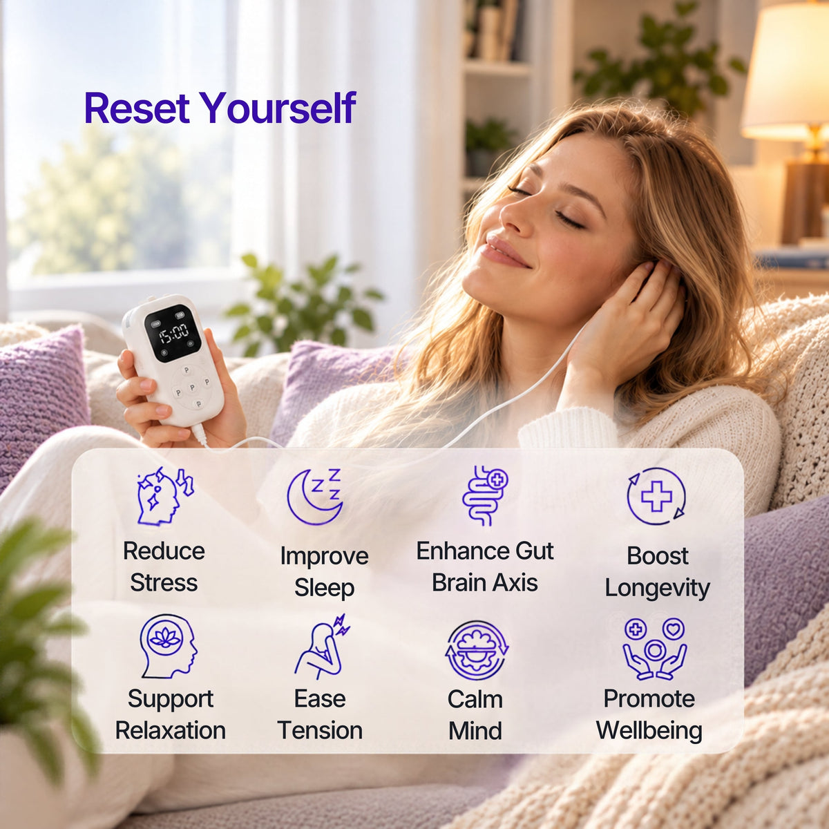 Mediwares CES Vagus Nerve Stimulation device - Promote Relaxation, Deep sleep, Reduce Anxiety and Depression