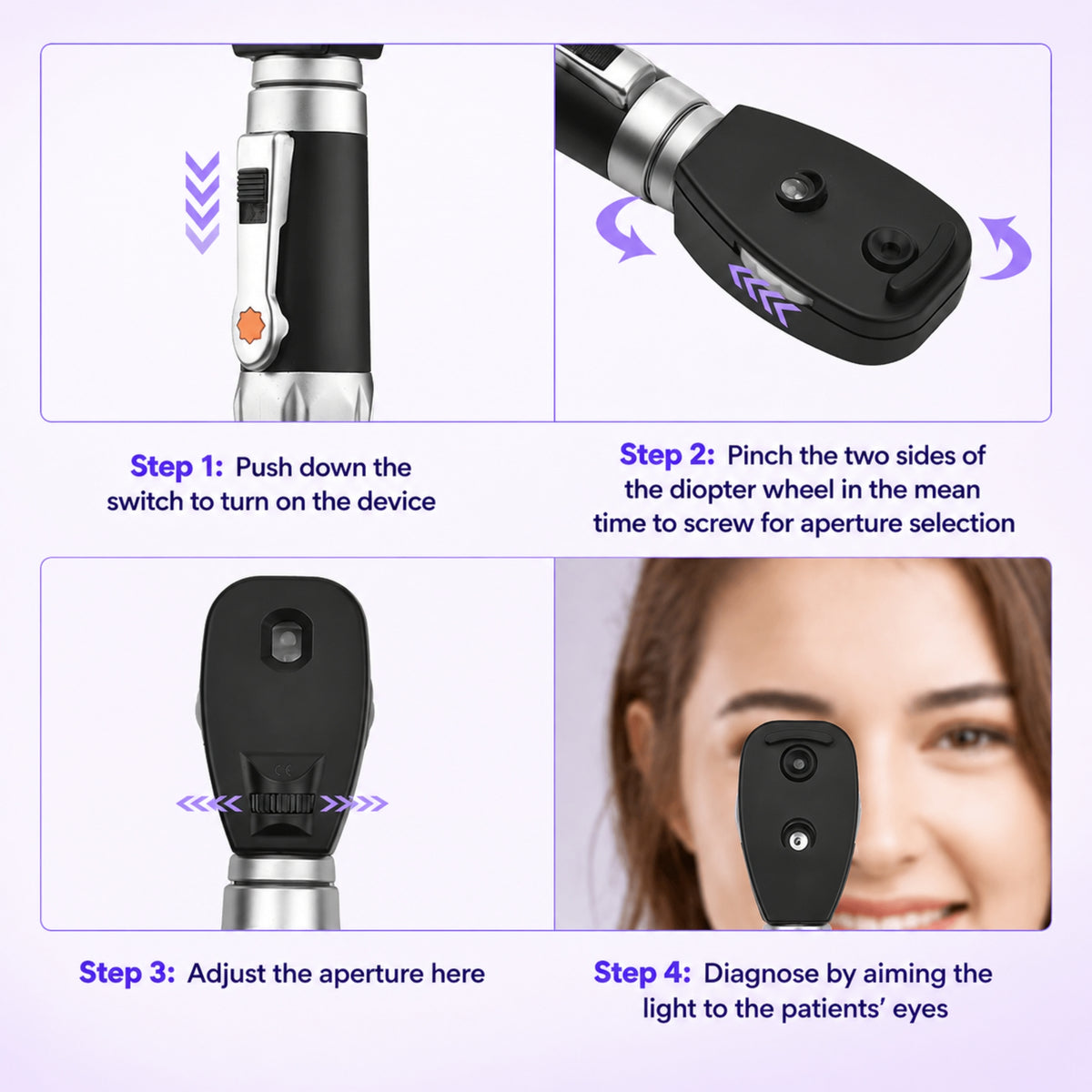 Mediwares Portable Ophthalmoscope Handheld Eye Examination Tool for Vision & Eye Exams