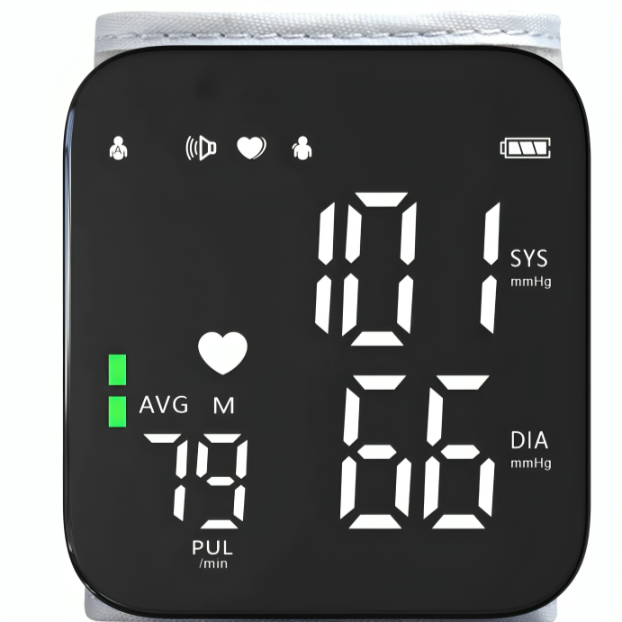 Mediwares Wrist Blood Pressure Monitor for Seniors – Automatic Digital BP Machine with Voice, LED Display, Portable & Easy to Use