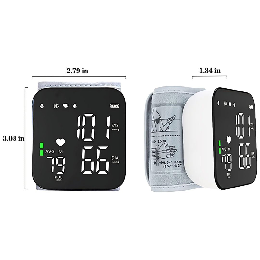 Mediwares Wrist Blood Pressure Monitor for Seniors – Automatic Digital BP Machine with Voice, LED Display, Portable & Easy to Use
