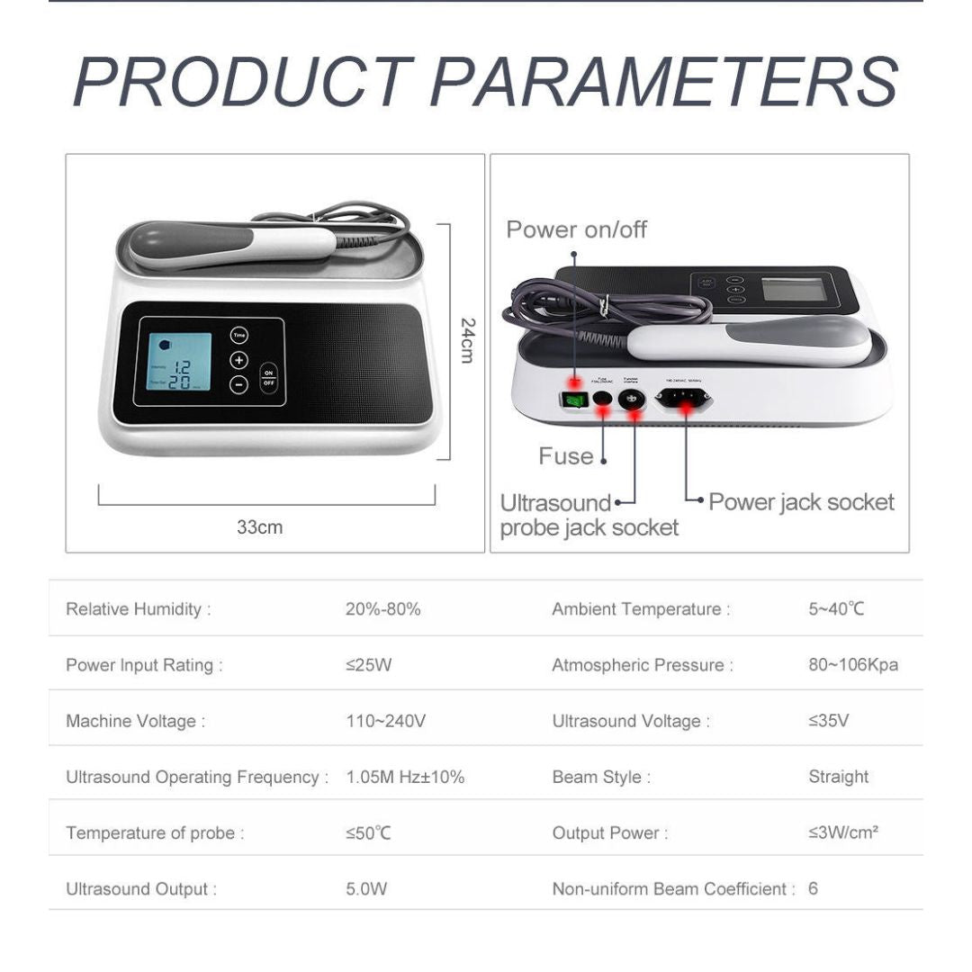 Physiotherapy Ultrasound Pain Relief Therapy Device