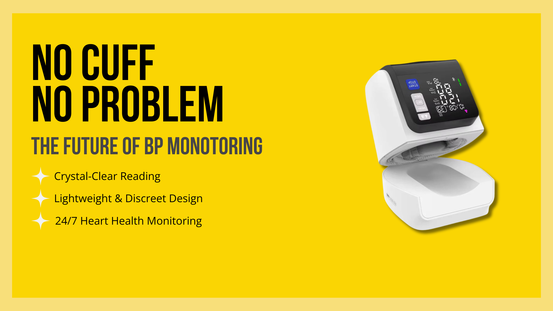 mediwares bandless BP monitor for home use