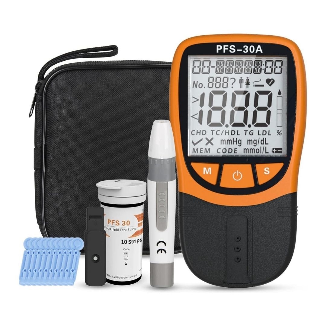 Mediwares 4-in-1 Home Lipid Profile Monitor – Cholesterol, HDL, LDL & Triglyceride Tester Kit