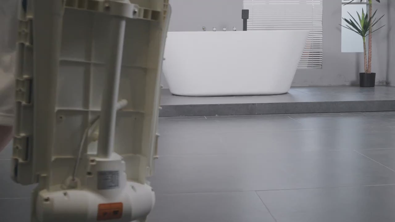 Load video: Mediwares Anti Slip Electric Bath Lift &amp; Floor Lift Chair