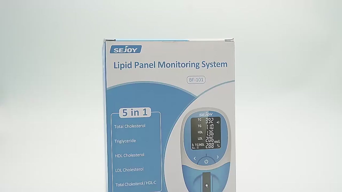 Load video: 5-in-1 Cholesterol Test Machine | Lipid Profile Monitor Kit – TC HDL LDL, TC/HDL Triglycerides | Mediwares