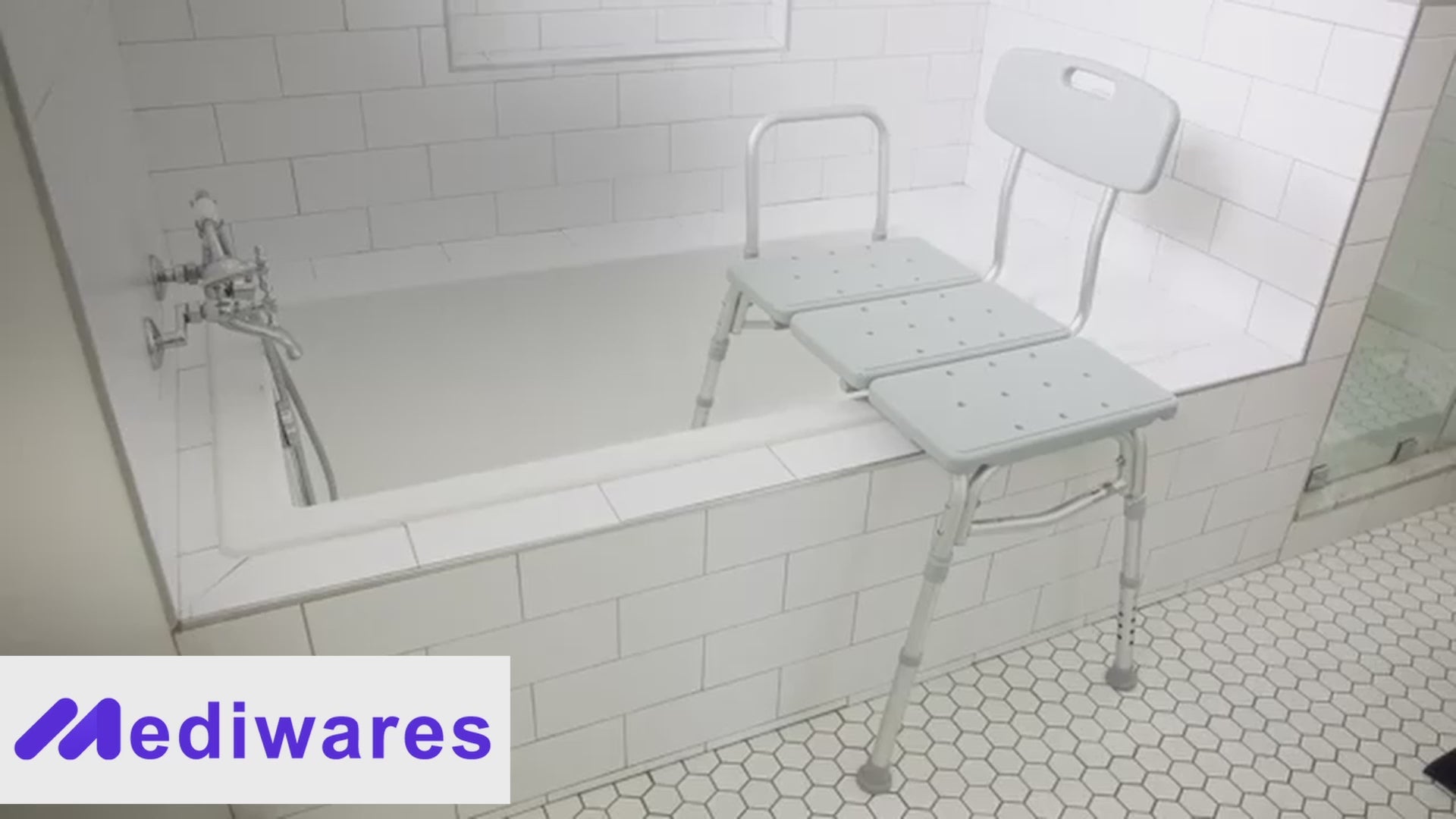 Mediwares Height Adjustable Shower Transfer Bench