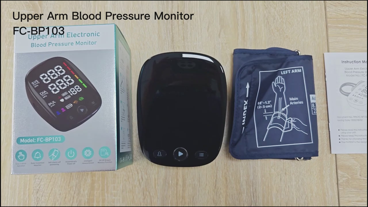 Load video: Upper Arm Blood Pressure Monitor