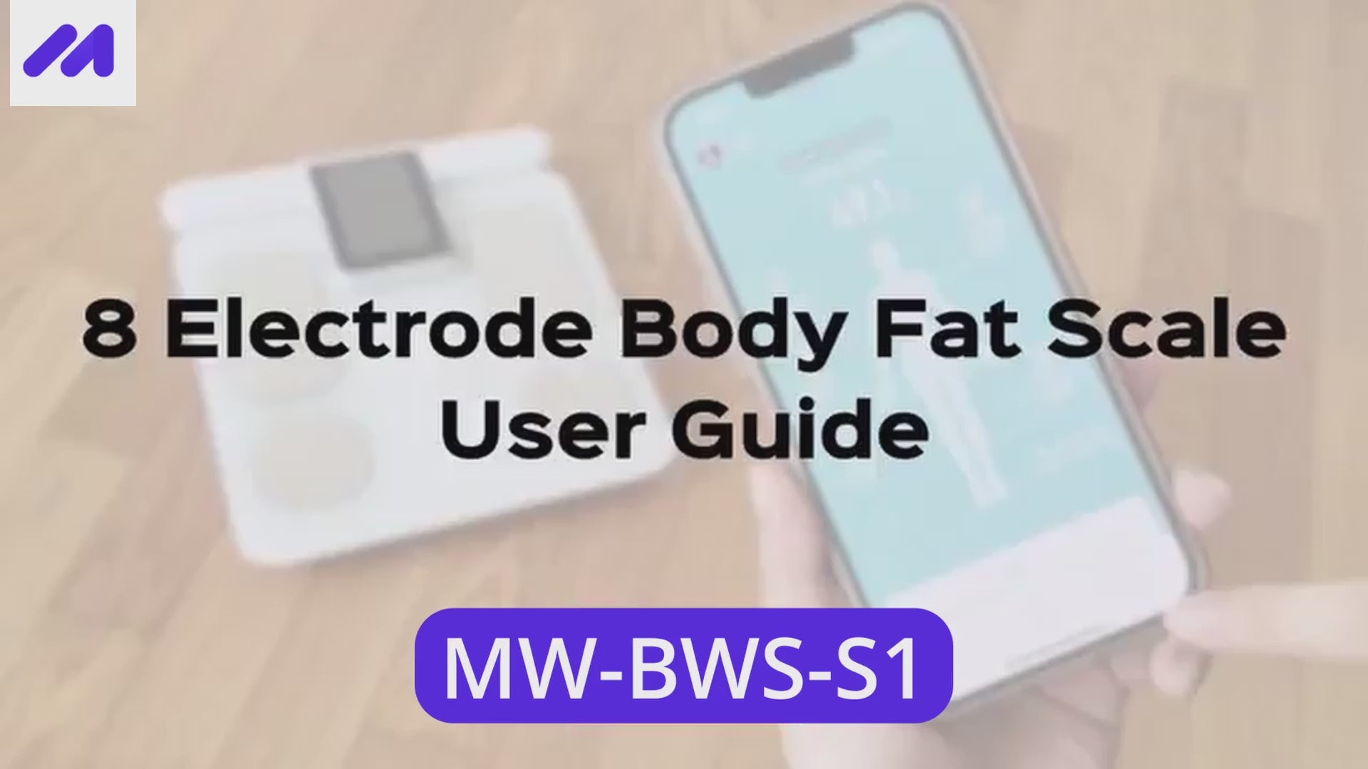 Load video: Mediwares Smart Body Weight Scale with Composition Monitor